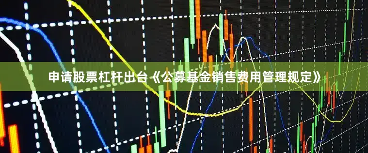 申请股票杠杆出台《公募基金销售费用管理规定》