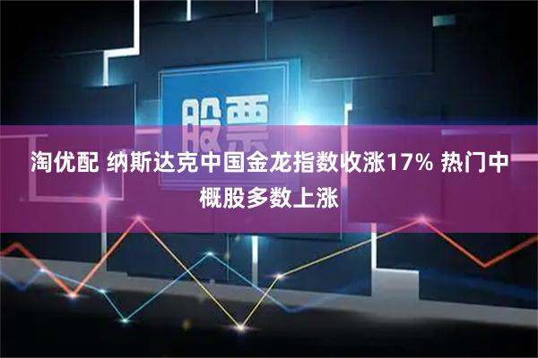 淘优配 纳斯达克中国金龙指数收涨17% 热门中概股多数上涨