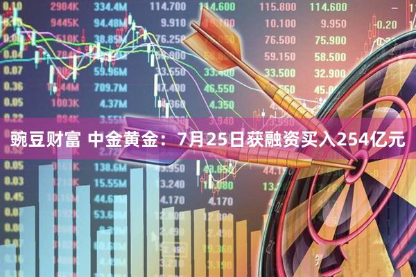 豌豆财富 中金黄金：7月25日获融资买入254亿元